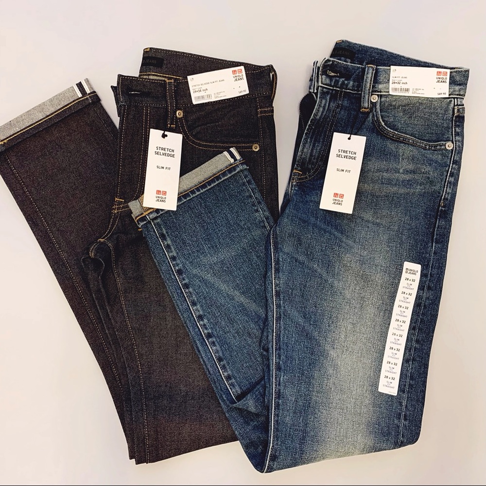 2 Paris of Men Uniqlo Stretch Selvedge Slim Jean